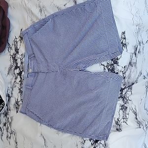 Mens polo Ralph Lauren golf shorts in blue and white gingham check print